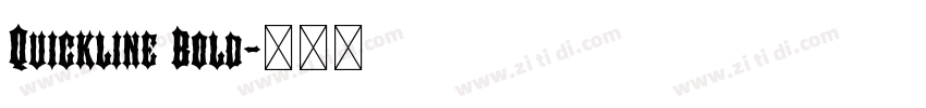 Quickline Bold字体转换